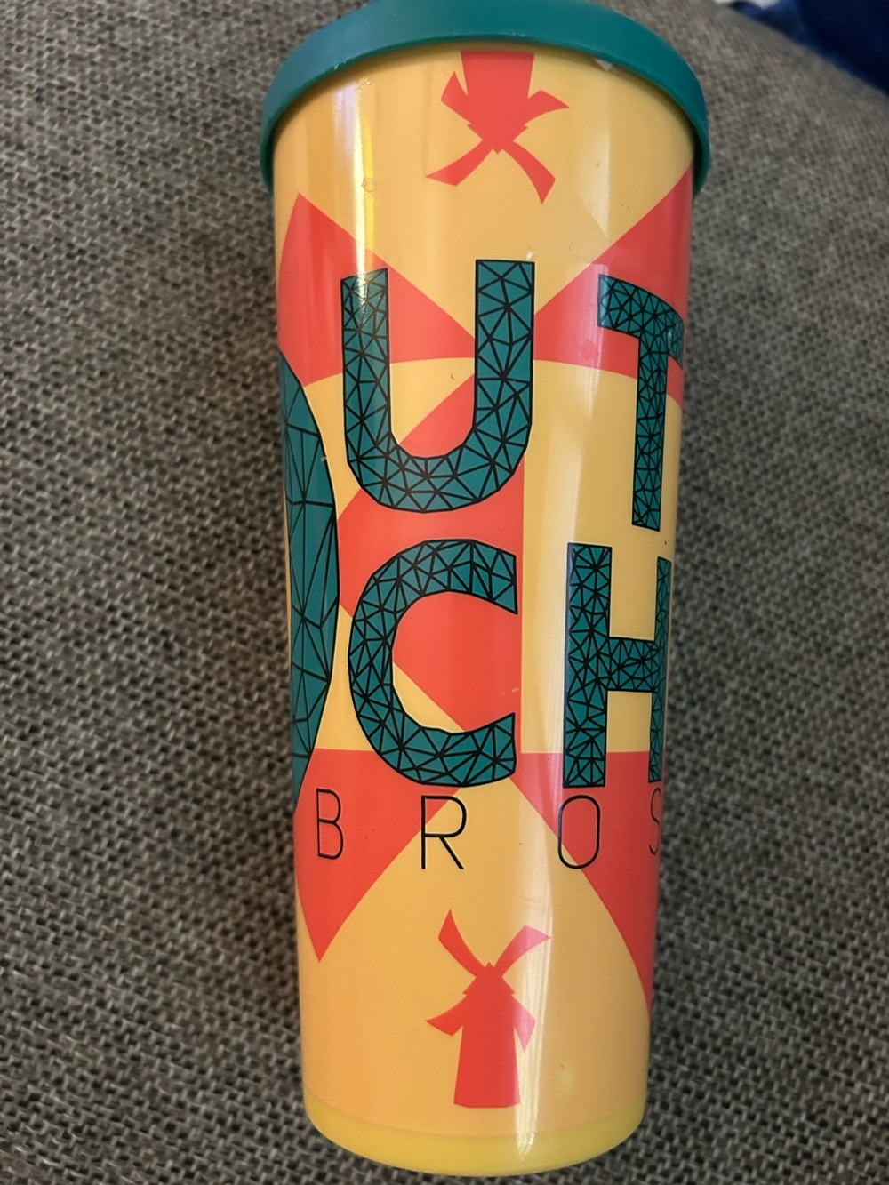 Dutch Bros geometric print tumbler 24 ounce.